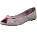 Wanted Shoes Women's Twister Peep Toe Flat,Grey,8 M US