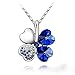 Blue Chip Unlimited Sparkling Colored Heart Shaped Clover Charm Necklace