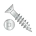 #8 x 1 5/8" Deep Thread Wood Screws/Square/Flat Head/Steel/Zinc/Type 17 Pt/with Nibs/Type 17 Point/with Nibs / 2/3 Thread (Carton: 4,800 pcs)