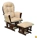 Stork Craft Hoop Glider and Ottoman Cushion in Cherry/Beige
