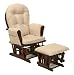 Stork Craft Hoop Glider and Ottoman Cushion in Cherry/Beige