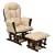 Stork Craft Hoop Glider and Ottoman Cushion in Cherry/Beige