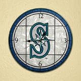 Seattle Mariners Art-Glass Clock
