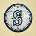 Seattle Mariners Art-Glass Clock