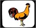 Decorated Mouse Pad with cock, bird, animal, rooster