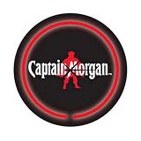 Newly Licensed Captain Morgan Logo Beer Bar Neon Clock