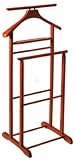 Produkt-Bild: Herrendiener Diener aus kirschbaumfarbenem Massivholz, Breite 47cm x Tiefe 36cm x H&ouml;he 102cm, HA3066