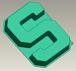 Michigan State "S" Silicone Cake Pan & Stand