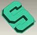 Michigan State "S" Silicone Cake Pan & Stand