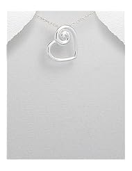 Heart Pendant Necklace In 92.5 Sterling Silver