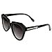 zeroUV - Modern Thick Cat Eye / Horn Rimmed Cross Sunglasses Edgy Retro Style Eyewear