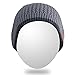 Rotibox Winter Fashional Bluetooth Beanie Hat Music Cap with Wireless Headphones Headsets Earphones Removal Speakers Mic Hands Free for Running Skiing Snowboard Skating Hiking - Gray