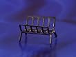 Dollhouse Miniature Fireplace Log Holder in Black Metal