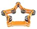 De Rosa Star Tambourine - Yellow - 28 Jingles - Yellow (Includes Complimentary Mini Guitar & Pick)