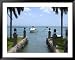 Boats in Oranjestad Harbor, Aruba, Caribbean Framed Art Poster Print by Lisa Engelbrecht, 49x39