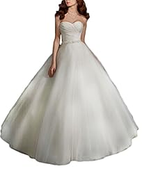 Sexy Sweetheart Backless Beaded  Organza  Ball Gown Evening Dress/Prom Dress/Party Dress/Wedding Dress  With a Sash 