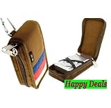 Urban Styled Camera case (Medium) With Carabiner & Belt loop for Panasonic Limux (DMC-TZ3 DMC-TZ2 DMC-TZ1 DMC-LZ7 DMZ-LZ6 DMC-LS75 DMC-LS60 DMC-LS2 ) - Coffee Brown
