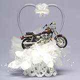 Motorcycle and Heart Cake Topper