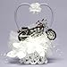 Motorcycle and Heart Cake Topper