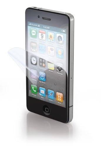 Cellular Line SPULTRAIPHONE4 Anti-Spiegel Display Schutzfolie inkl. Reinigungstuch f&uuml;r Apple iPhone 4/4S