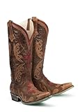 IMAGE OF Lane Boots Grace in Brown / Tan / Red Cross Design Cowgirl Boots (9+B+US+Womens)