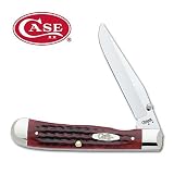 Case Pocket Worn Old Red Bone Trapperlock Folding Knife