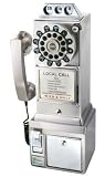 Wild & Wolf Classic Telephone 1950s Retro Chrome Diner Phone Payphone