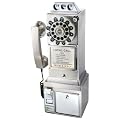 Wild & Wolf Classic Telephone 1950s Retro Chrome Diner Phone Payphone