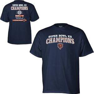 Buy Reebok Chicago Bears Super Bowl Champions Short Sleeve T-Shirt Size: Large