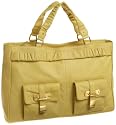 Charles David Cherry Flower Large Satchel,Citrus,one size