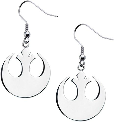 Star Wars Stainless Steel Rebel Alliance Dangle Earrings (Stainless Steel)