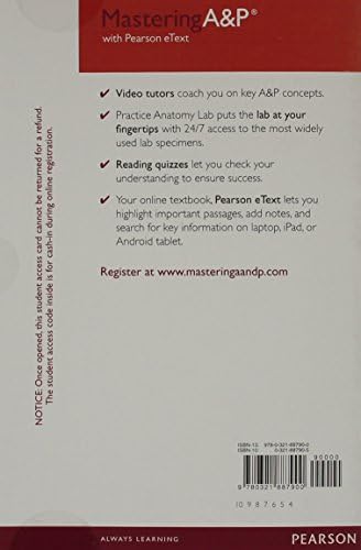 MasteringA&P with Pearson eText -- Standalone Access Card -- for Anatomy & Physiology (5th Edition) (Mastering A&P (Access Codes))