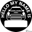 Magnetic Badge - Hello My Name Is - Black
