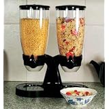 Double Food Cereal Dispenser - Black