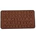Ebake Alphabet Number and Symbol Silicone Mold for Chocolate, Jelly, Candy, Ice Cubes and Fondant Cake Decoration (Brown, set of 2)