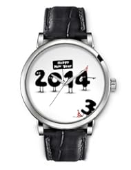 SPRAWL Aanalog Fashion Series Silver Ladies Watches of Genuine Black Leather Strap,Unique Wrist Watch for Women Girls Designed with 2014