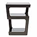 Baxton Studio Clara Modern End Table with 3-Tiered Glass Shelves, Black