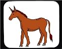 Decorated Mouse Pad with donkey, equine, animal