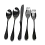 Knork Flatware Gloss Finish Stainless Steel 5-Piece Flatware Set, Service for 1