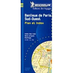 Michelin Paris Southwest Street Map with index Map No. 22 (Michelin Maps & Atlases): Michelin Travel Publications, Pneu Michelin