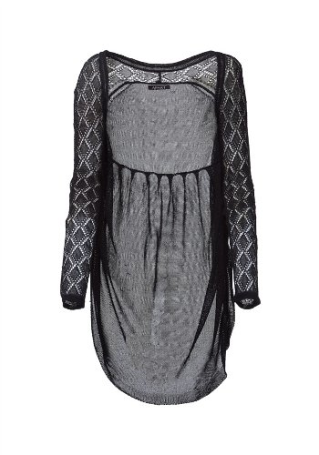 APART Damen Strickjacke  Verschlussloses Strickcape in schwarz, Gr. 32/34, Schwarz (schwar Preisvergleich