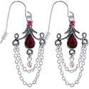Ruby Red TESSA CHANDELIER Earrings