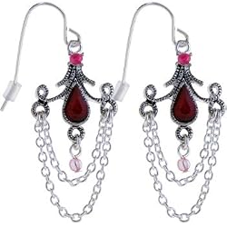 Ruby Red Tessa Chandelier Earrings