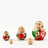 Russian Nesting Dolls, Hand Painted, 5pcs/1.75 | Kristina Russian Nesting Dolls
