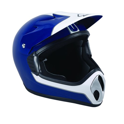 Childrens Toyshop  Toys : Pro-Tec Shovelhead Full Face Bike Helmet (Blue/ White, Medium)