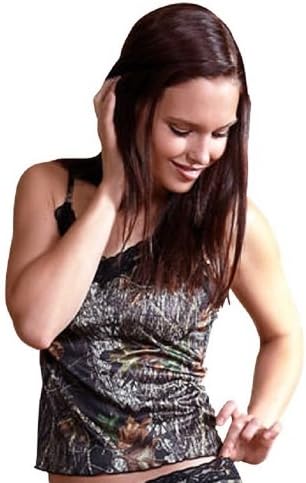 Mossy Oak Break Up Black Lace Cami Womens Camisole Lingerie Top S-XXL (Large)