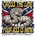 Cross Line~snake~redneck Adult T-Shirt