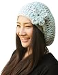 Acrylic & Wool Rasta Hat in Acrylic Yarn - Teal Confetti (100% Knitted By Hand/large Size)