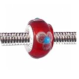 Pandora Style Charm Bead (Z51) Murano Lampwork Glass (14mm x 10mm) (fits Troll too)