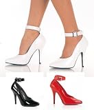 SEDUCE-431, 5 Stiletto Heel Ankle Strap Pump in 3 Colors up to Size 16
